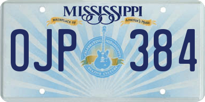 MS license plate OJP384
