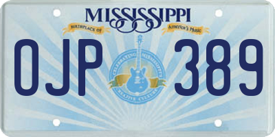 MS license plate OJP389