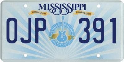 MS license plate OJP391
