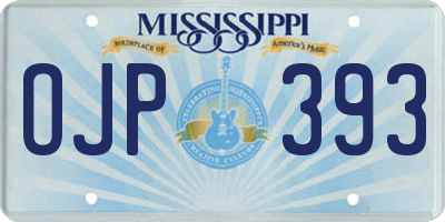 MS license plate OJP393