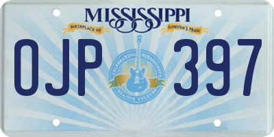 MS license plate OJP397
