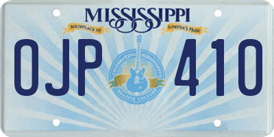 MS license plate OJP410