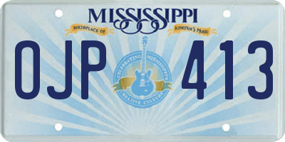 MS license plate OJP413