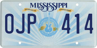 MS license plate OJP414