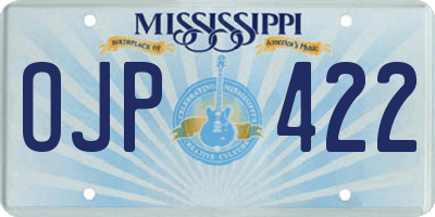 MS license plate OJP422