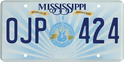 MS license plate OJP424