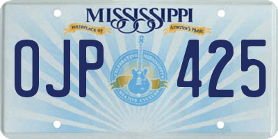MS license plate OJP425
