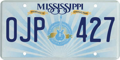MS license plate OJP427