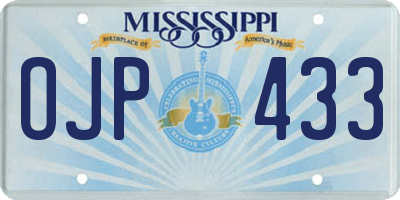 MS license plate OJP433
