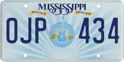 MS license plate OJP434