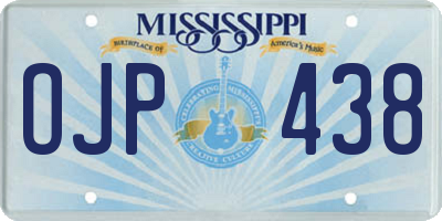 MS license plate OJP438