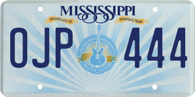 MS license plate OJP444