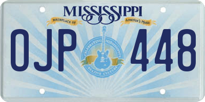 MS license plate OJP448