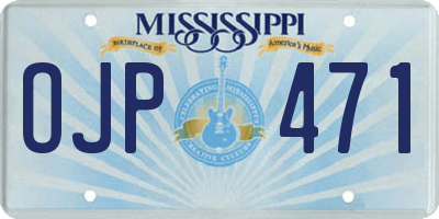 MS license plate OJP471
