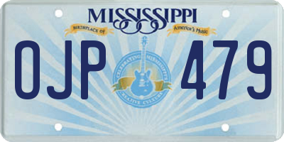 MS license plate OJP479