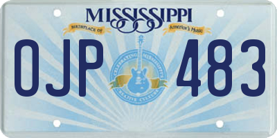 MS license plate OJP483