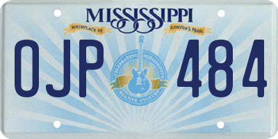 MS license plate OJP484
