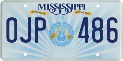 MS license plate OJP486