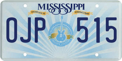 MS license plate OJP515