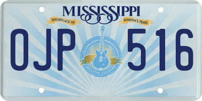 MS license plate OJP516