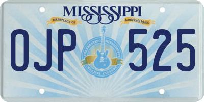 MS license plate OJP525