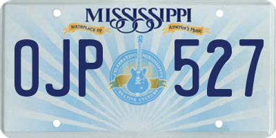 MS license plate OJP527