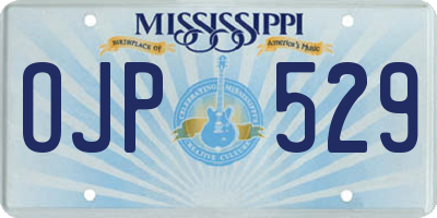MS license plate OJP529