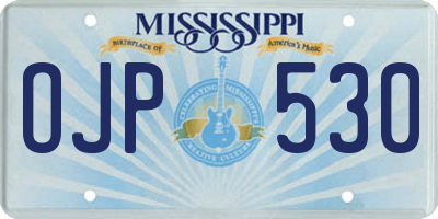 MS license plate OJP530