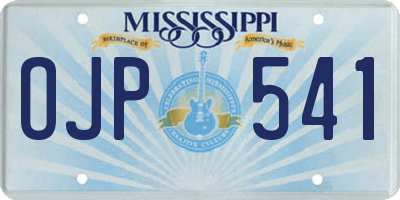 MS license plate OJP541