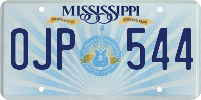 MS license plate OJP544