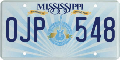 MS license plate OJP548