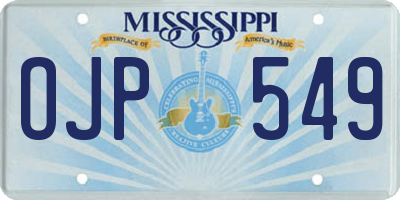 MS license plate OJP549