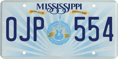 MS license plate OJP554