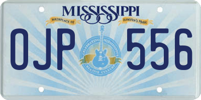 MS license plate OJP556