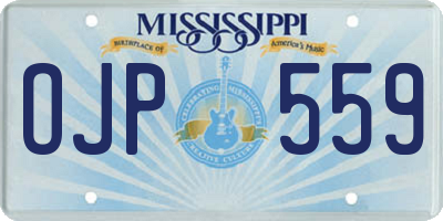 MS license plate OJP559