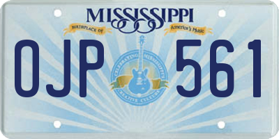 MS license plate OJP561