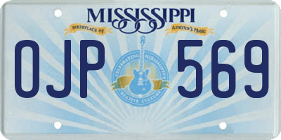 MS license plate OJP569