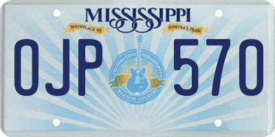 MS license plate OJP570