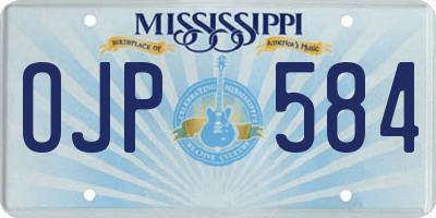 MS license plate OJP584