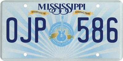 MS license plate OJP586
