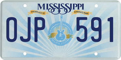 MS license plate OJP591
