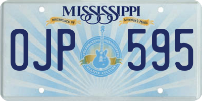MS license plate OJP595