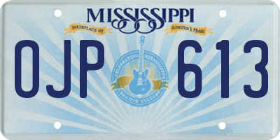 MS license plate OJP613