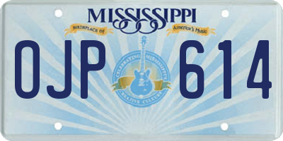 MS license plate OJP614