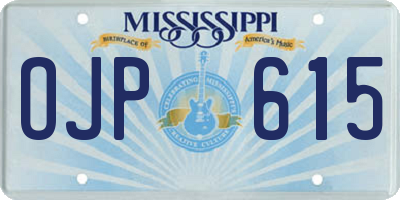 MS license plate OJP615