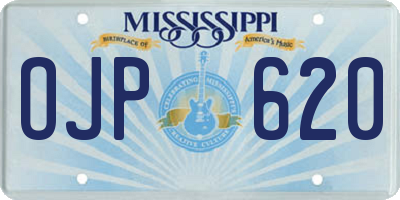 MS license plate OJP620