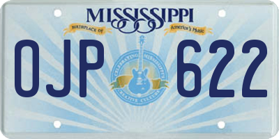 MS license plate OJP622
