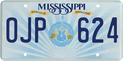 MS license plate OJP624