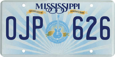 MS license plate OJP626