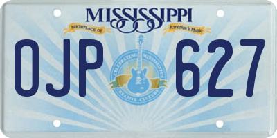 MS license plate OJP627
